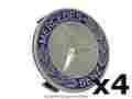 0210 Mercedes 2002 W204 W209 W211 Royal Blue Alloy Wheel Center Hub Cap 4 Oem