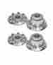 2005-now 100450 Alcoa Chrome Hub Nut Cover Set Ford F450 F550 Dodge 4500 5500 W Nuts