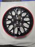 Kt90714 14inch Hubcaps Wheelcovers 4 Black Lace With Red Ring New Set Free Shipping