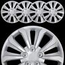 Prt-1061-14sl 14inch Set Of 4 Silver Wheel Covers Snap On Full Hub Caps Fit R14 Tire And Steel Rim