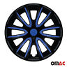 U003167 16inch Hubcaps For Acura Mdx Wheel Cover Matt Black With Glossy Insert Dark Blue 4x