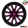 U002730 16inch Hubcaps For Kia Sorento Wheel Cover Matt Black With Violet Insert 4x Full Set