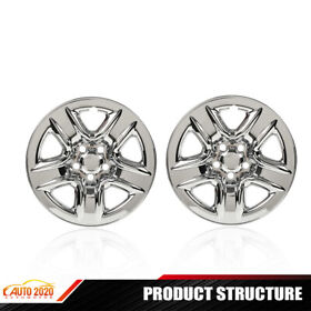 A-02etn2063bsl 2 Pc Fit For 2006-2012 Toyota Rav4 5-spoke 17inch Wheel Hub Chrome Cap Cover New