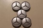2014010225 201401225 Mercedes Benz Center Caps Hubcaps Silver Oem Set Of