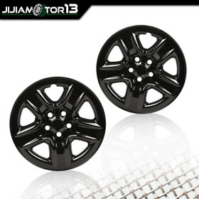 J-02etn2063b 2pcs 17inch Black Wheel Hub Caps Full Rim Skin Covers Fit For 2006-2012 Toyota Rav4