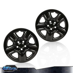 02etn2063bbk 2pcs 17inch Wheel Black Full Rim Hub Caps Skin Covers Fit For 06-12 Toyota Rav4