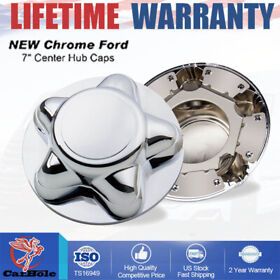 02etn1201asl 2x Chrome Center Wheel Hub Cap Cover With 5-lug For Ford F150 And Expedition 7inch Usa