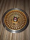 3093a Chevrolet Malibu Gold Honeycomb Hubcap Small Crack