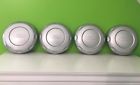 4l34-1a096-aa Ford Set Of Center Hub Caps Used Oem Silver Steel