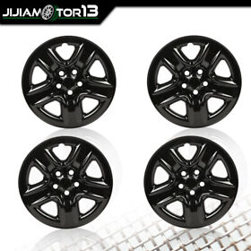 J-02etn2063c 4pcs 17inch Black Wheel Hub Caps Full Rim Skin Covers Fit For 2006-2012 Toyota Rav4