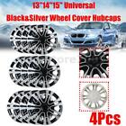 Dzv3722629 4pcs Car Wheel Cover Hubcaps 13inch/14inch/15inch Black&silver For Universa