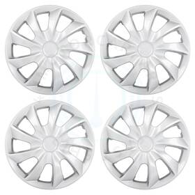 13224961 4umotor 4x Silver 17 Inch Wheel Hub Caps For R17 Tires Rim Covers Snap-on