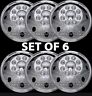 Al165p-6pc 6 New 16.5inch Gmc Rv Motorhome Chrome 8 Lug Dual Wheel Simulators Hub Caps Covers