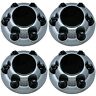 560-05129 643129817533 Covertrend Fits Chevy Gmc Lug Silver Center Caps Steel Wheel