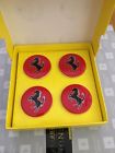 70001465 Ferrari Red Center Wheel Caps Set Oem Genuine Accessory No