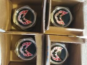 10097574 77-81 Oem Gm Firebird Trans Am Aluminum Wheel Plastic Center Caps Red 4 Nos #2