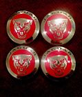 Red-chrome-8w93-1a096-ad2 8w93-1a096-aa Ford Jaguar Oem Wheel Center Cap Set
