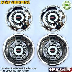 Cs-18n A Sierra 3500hd 17 Inch Stainless Steel Dually Wheel Simulator Set For 2011 Current