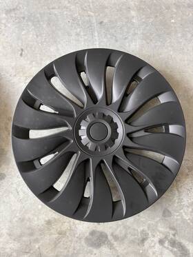 Abx 768596509856 2pcs Right Side Hubcaps For Tesla Model Y Wheel Cover Full Rim 19 Inch Storm