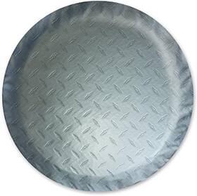 9753 Adco Silver Diamond Plated Steel Vinyl Spare Tire Cover C