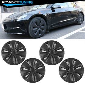 Wc-tsl324-18-v1-mbk Advancetuning Fits 24-25 Tesla Model 3 18 Inch S Style Matte Black Wheel Covers Rim Abs 4pcs