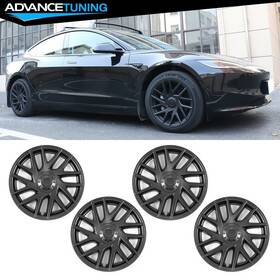 Wc-tsl324-18-v2-bk Advancetuning Fits 24-25 Tesla Model 3 18 Inch Oe Style Wheel Covers Rim Matte Black Abs 4pcs