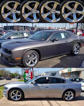 2252p-c Aftermarket Set/4 20 Inch Chrome Wheel Skins For 2015-2019 Dodge Challenger/charger R/t