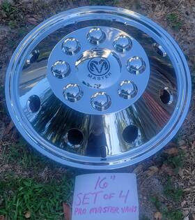 231cpm Aftermarket 16 Inch Hubcaps 4 New For Ram Pro Master Beautiful Chrome Wheelcovers Van And Rv