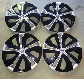 53096am-gb Aftermarket 15 Inch New Black And Silver Hubcaps 4 Fits Nissan Nv 200 Nisssan Versa
