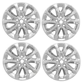 Imp452x Aftermarket 2018-2021 Chevy Equinox 18 Inch Chrome Wheel Skins Hubcaps Covers Alloy Wheels Set