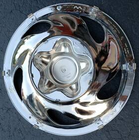 560-3195 Aftermarket Products 1997-2000 Ford F150 Expedition 16 Inch Steel Wheel Chrome Skin Hubcap Cover 1 Piece