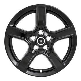 Imp393blk Aftermarket Products 4 Black 18 Inch Wheel Skins Hub Caps For 2015-2024 Chevrolet Camaro