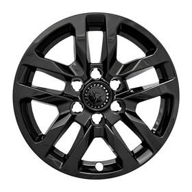 Imp432blk Aftermarket Products 4 Black 18 Inch Wheel Skins Hub Caps For 19-25 Silverado 21-24 Tahoe Suburban