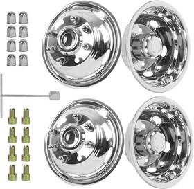 Ozi096 Am 17ftft 5 Holes Stainless Steel Dually Wheel Simulators For 2011-2026 Chevy Gmc