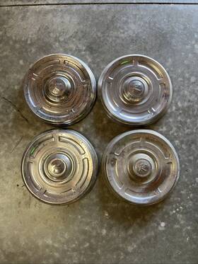 Amc66-68 American Motors Set 4 Factory 1966-1968 Rambler Wheel Rim Hub Cap Hubcap 10 Inch Dog Dish Poverty