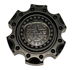 C207-6v American Outlaw G207-6v Capone Satin Black Wheel Rim Center Cap -