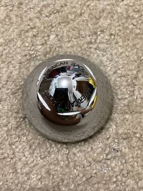 11338 American Racing 3 Center Hub Cap Chrome Rev 1piece