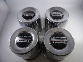 1515002 American Racing Set Of 4 Chrome Wheel Center Caps Push Through 5.15 Inch Bore 8 Lug