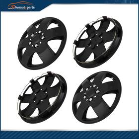 Aplus17871801s Aplusautoparts 4 X 15 Inch Wheel Covers Full Hub Caps Snap On Black Fit For R15 Tire And Rim