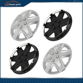 Aplus17872201s Aplusautoparts 4 X 15 Inch Wheel Covers Full Rim Snap On Hub Caps Silver Fit For R15 Tire And