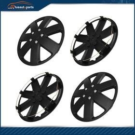 Aplus17872801s Aplusautoparts 4 X 16 Inch Wheel Covers Hub Caps Snap On Full Rim Skins Black Fit For R16 Tires