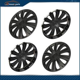 Aplus18340501s Aplusautoparts 4 X 17 Inch Wheel Covers Full Rim Snap On Hub Caps Black Fit For R17 Tire And