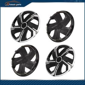 Aplus18501701s Aplusautoparts 4 X 15 Inch Wheel Hub Caps Full Rim Covers Black And Silver Fit For R15 Tire