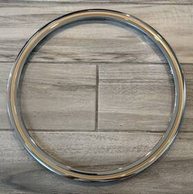 95031-a Appliance Wire Wheel 1- New Chrome Gold Stripe Trim Ring