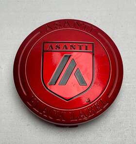 T157k74-s6 Asanti Used Red/black Logo Snap In Wheel Center Cap