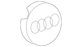 8t0-601-170-a-ax1 Audi Genuine Center Cap