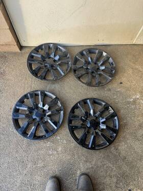 Br178732tv01 Auto-brakemotive 4 Pcs 16 Inch Wheel Hub Caps Black Snap On For All Makes Models Cover Kit