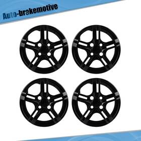 Br178769tv01 Auto-brakemotive 4 Pcs 13 Inch Wheel Hub Caps Black Snap On For All Makes Models Cover Kit