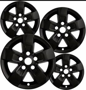 Cci-imp345blkn Auto Reflections 4 Fits Dodge Ram 1500 Truck 2013-2023 Black 17 Inch Wheel Skins Hub Caps Rim Covers