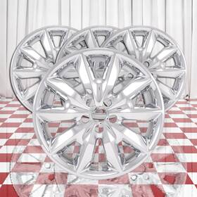 Cci-imp481x Auto Reflections Chrome 18 Inch 10 Spoke Wheel Skins For 2014-2018 Jeep Cherokee Limited 4pc
